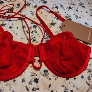Meshki Vibrant Red Women's Bra